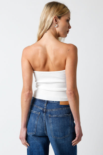 Becca White Twist Knot Tube Top