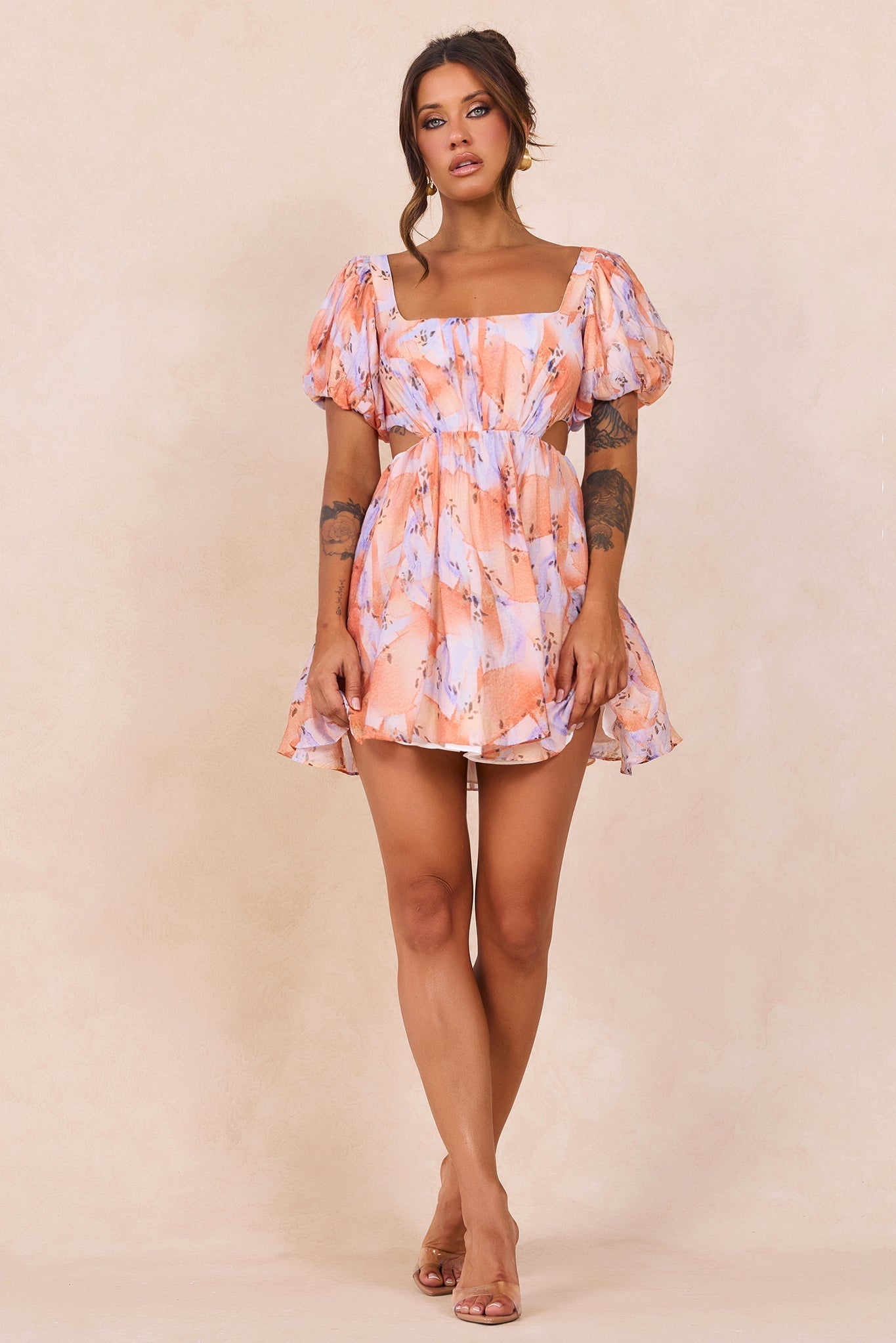 Woodington Sky Mini Dress - Orange