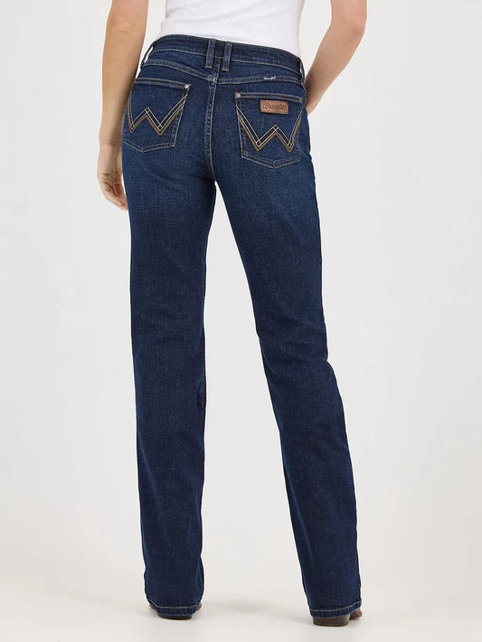Wrangler Retro Women's Mae Alayna Dark Wash Mid Rise Bootcut Jeans 112371907