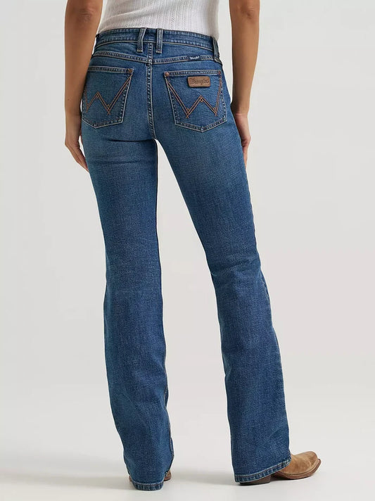 Wrangler Retro Women's Mae Marina Medium Wash Mid Rise Bootcut Jeans 112382281