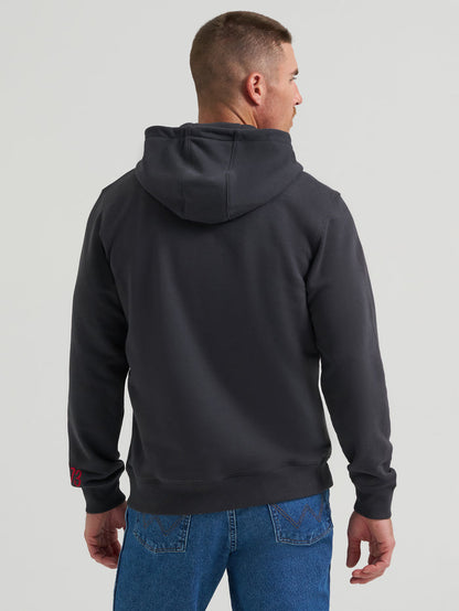 Wrangler x Coors2.0 Unisex Black 'Jeans Beer Music' Embroidered Logo Hoodie 112383039