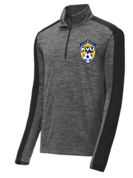 YST397-Sport-Tek® PosiCharge® Electric Heather Colorblock 1/4-Zip Pullover- YOUTH-KVU