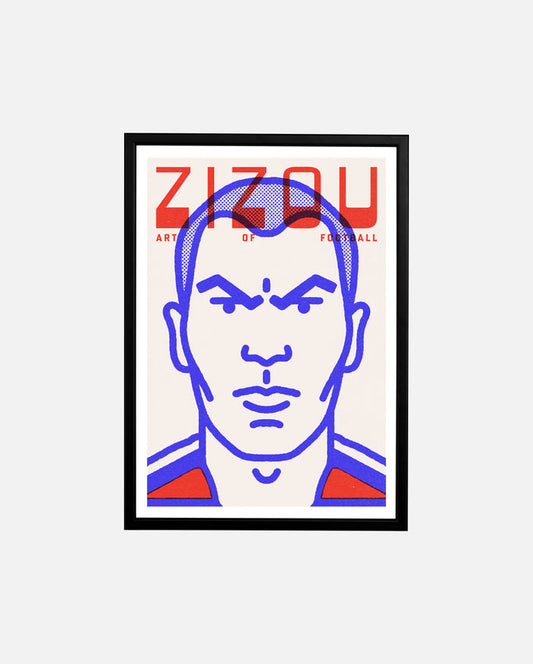 ART OF Zizou Framed Print | French Football Wall Art